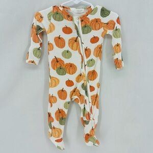 Angel Dear 0-3M Baby Girl Boy Unisex Orange Green Pumpkins Footie Onesie